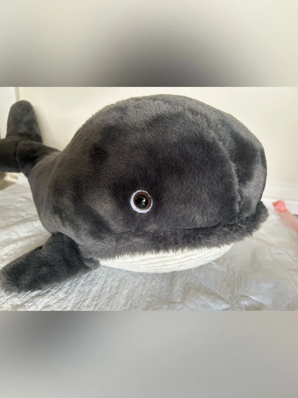 Hug Me Plush Gray Beluga Whale 18 inch Stuffed Animal